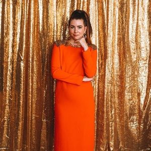 Dries van Noten Red Daia Formal Dress